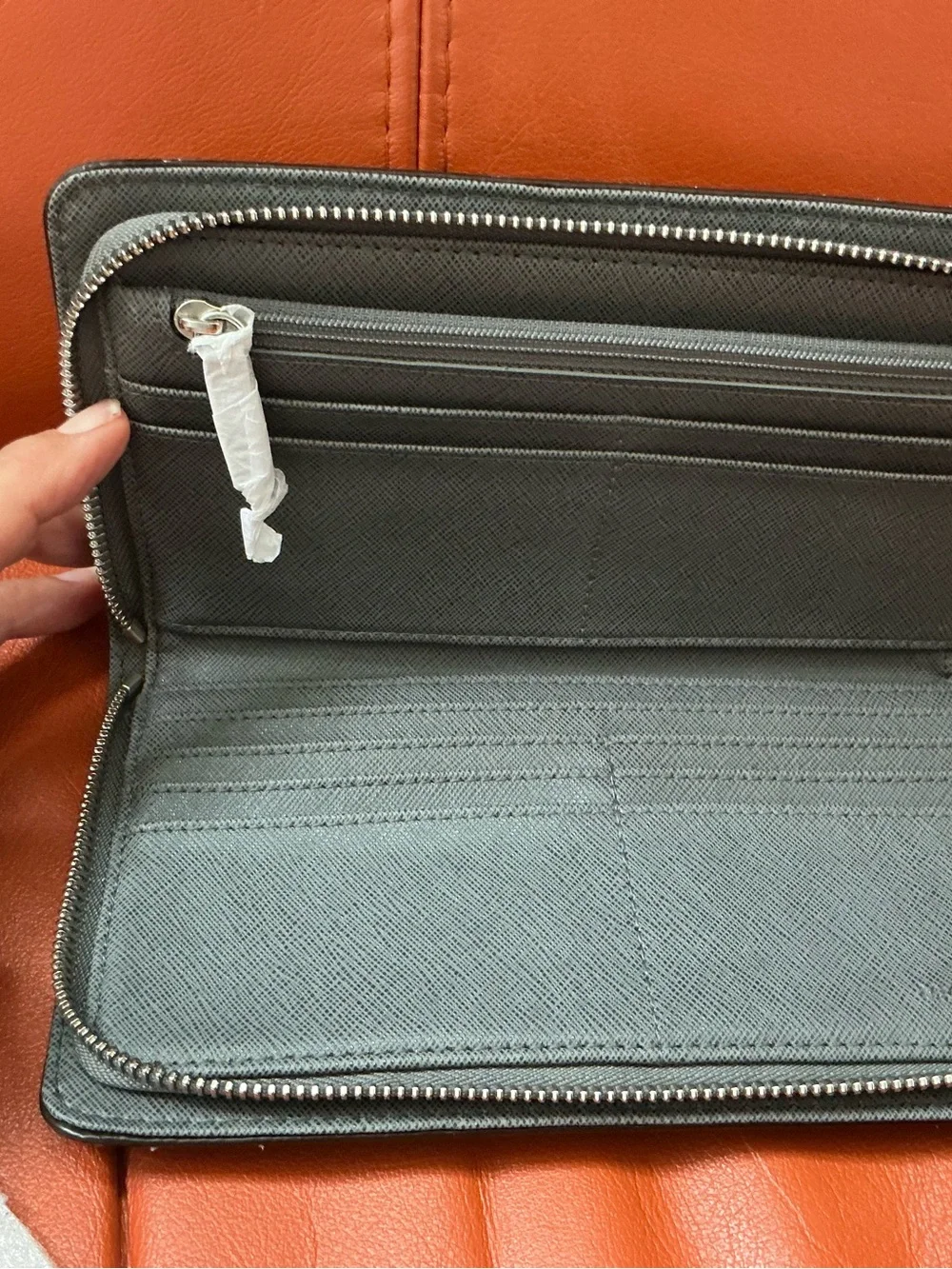 Michael Kors Black and Silver Snake-Print Clutch with MK Turn-Lock
